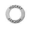 Inscribe Letter Hockey Affirmation Circle Charms Handmade Jewelry