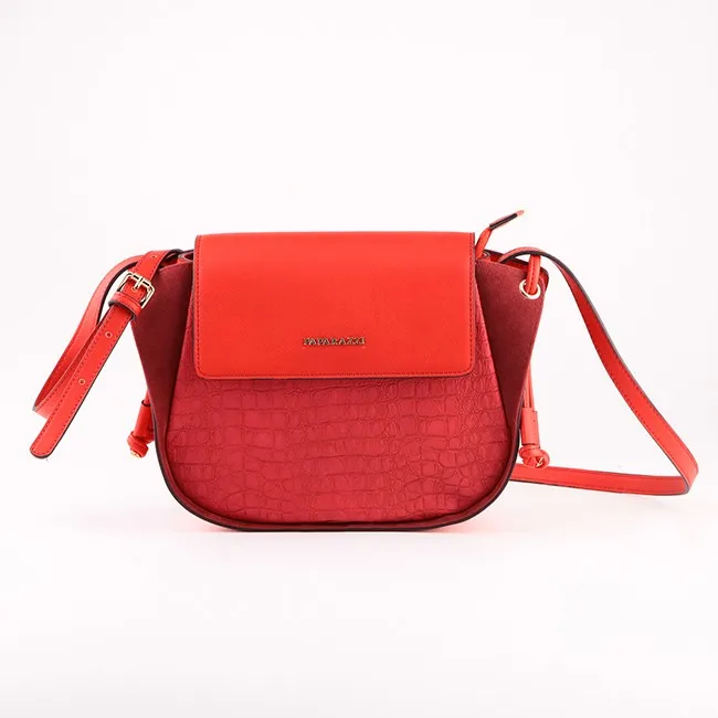 5098-Ladies handbag manufacturer wholesale with wings faux crocodile skin red shoulder bags