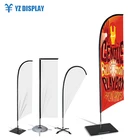 Cheap Factory Supply Polyester Beach Sport Custom Made Zoom Feather Flag
