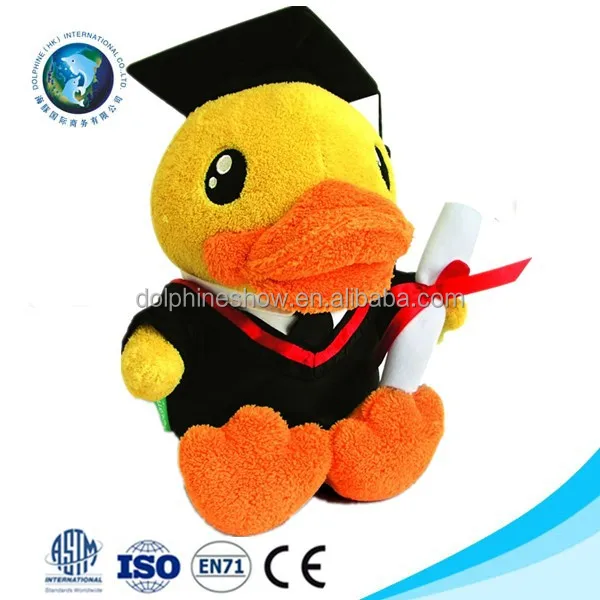 cute wholesale graduation gift wholesale plush stuffed yellow