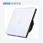 glass panel 1,2,3 gang wall mounting touch smart wifi light switch
