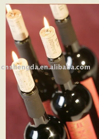 Weinflaschen-Korkenkunst-Fertigkeitkerze, Kerzen