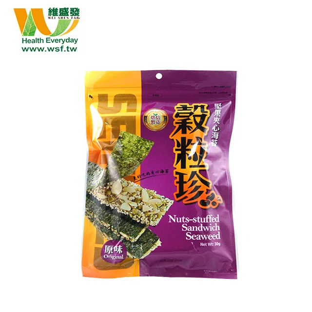 seaweed cracker edible nuts crisps with premium quality and oem