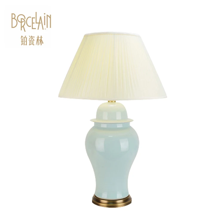 Stylish home goods elephant decoration ceramic pottery table house lamp for sale