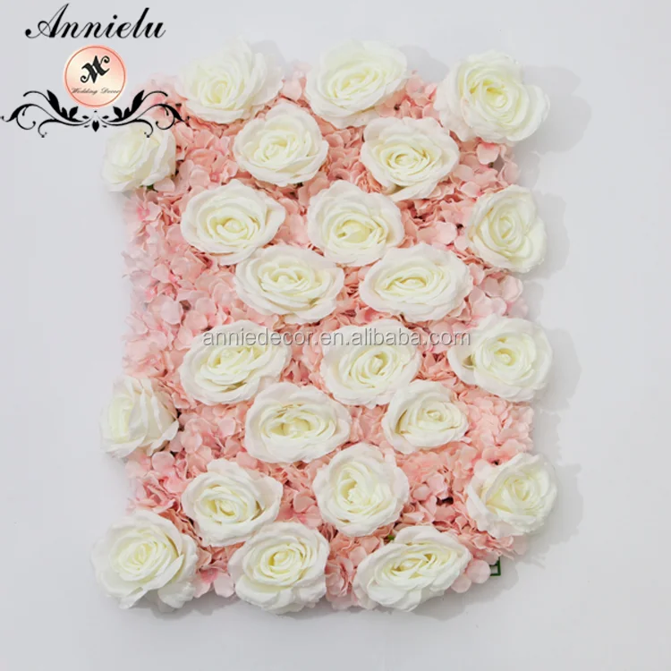 Hand made Artificial Rose Flower wall artificial flower panels wedding artificial flower wall