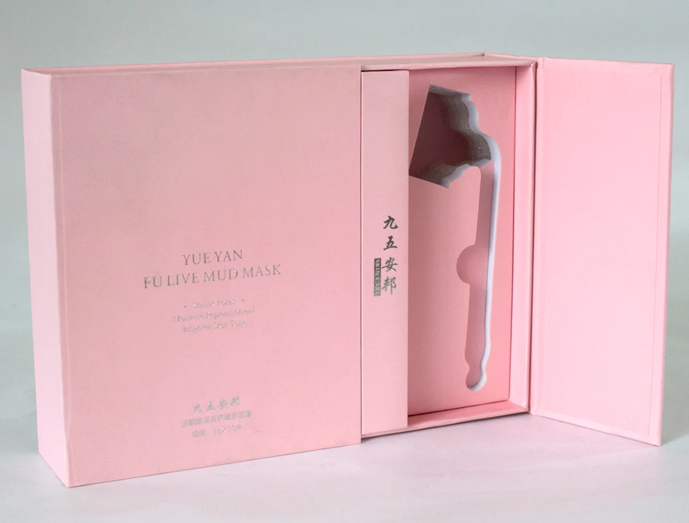 paper cardboard eva foam padding gift box for mask packaging