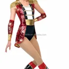 2017 New !! MBQ839 Girl's red sequin sexy solider jazz dance costumes