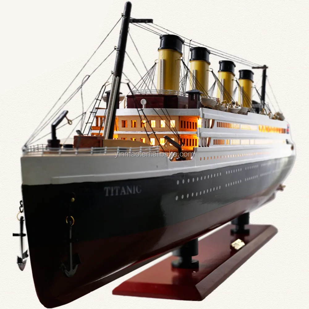 modello di nave titanica di rms con luce led dimensioni 100x11.5x34cm titanic  nave modello