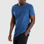 Custom Acid Wash Shirts Men Designer T Shirts Blue T Shirt Cheap Price