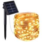 200 LED Warm White Festival Decoration Copper Wire Solar String Lights for Outdoor Decoration