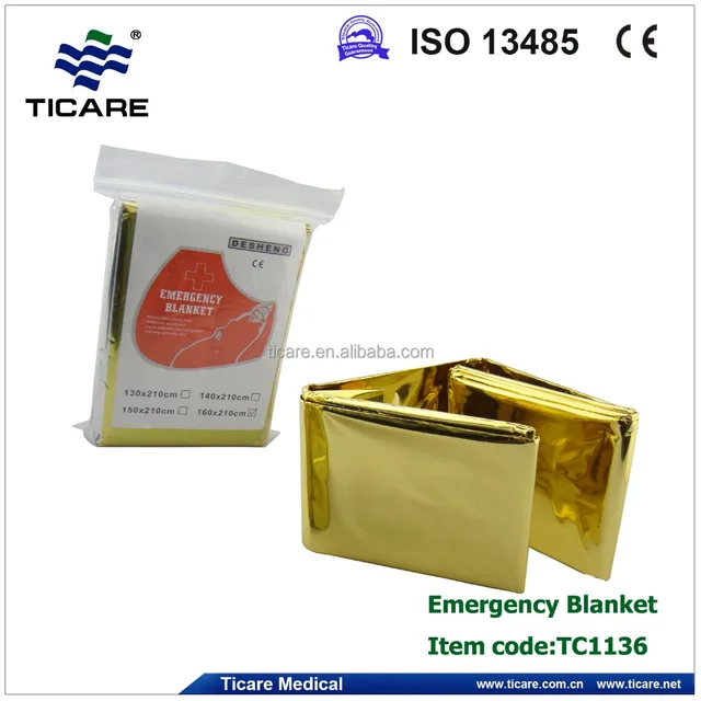 gold color medical emergency blanket