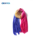 Three tone gradient viscose scarf women fashion scarf