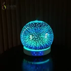 SIXU home room desk decorative electric cool mist ultrasonic color changing 200ml 3d electric glass aroma diffuser