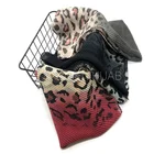 Muslim Headscarf High Quality Leopard Gradient Color Shawl Wrinkle Ladies Silver Sequins Hang Cotton Hijab Scarfs