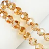 Factory direct beads wholesale crystal champagne faceted round beads