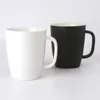 Wholesale 16oz 450ml Two Tone Matte Black and White Ceramic Porcelain Stoneware Coffee Tea Mugs