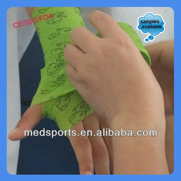 Non Woven Fiber Elastic Cohesive Flexible Bandage Easy Application (iso/ce/tuv/fda Approved)(a)