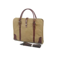 Real Leather Canvas Messenger Bag School