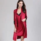 custom silk bridesmaid robes long sleeves stain pyjamas women sleepwear