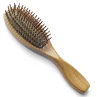 natural detangling comb barber pressing brush wooden hair custom comb hair care product