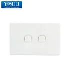 Logo Customization Power Switch Gang YOUU 2 Gang Australian Standard Power Electrical Wall Switch with SAA Certification