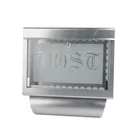 Stainless steel waterproof glass large wall mount wholesale mailbox