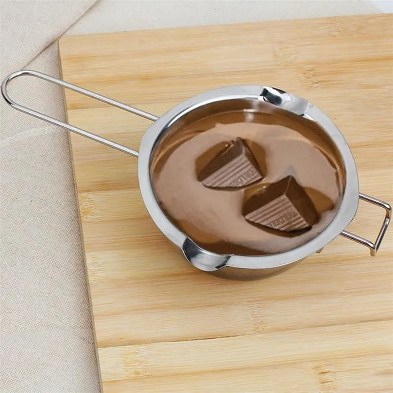 1Pc Stainless Chocolate Melting Pot Butter Milk Pouring Bowl Kitchen Bakery Baking Mixing Tools Helper Gadgets Bakeware