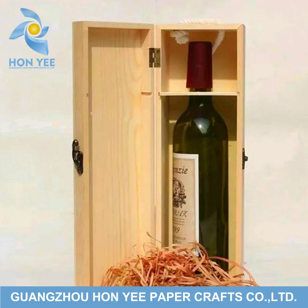customized wooden wine glass gift packaging boxes with flip lid
