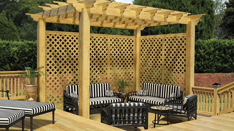 Outdoor Decorative Wood Lattice Wooden Home