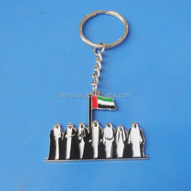 uae 7 sheikhs national day gifts metal keychain wholesale
