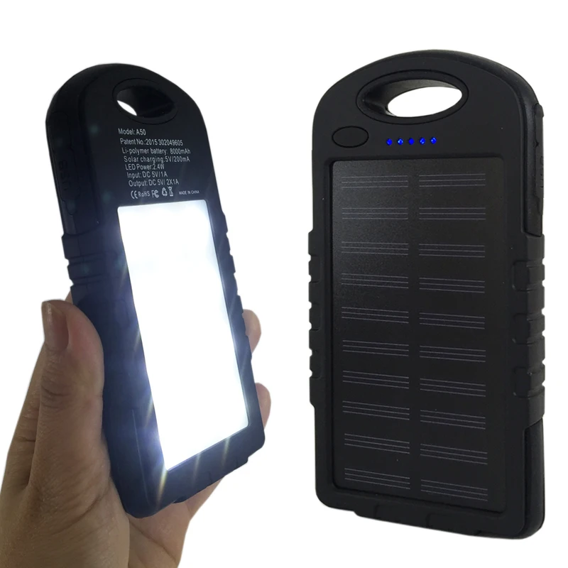 Waterproof solar power bank 60000mah solar portable charger for iphone 7 charger - ANKUX.COM
