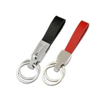 Promotion custom pu key chain leather keyring