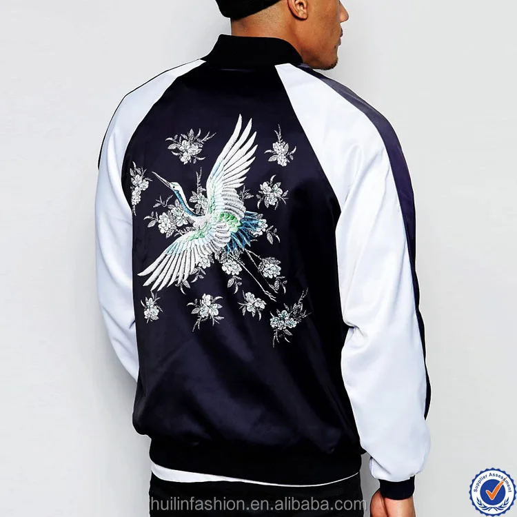 Bangladesh Wholesale Clothing Softshell Satin Bomber Jacket Side