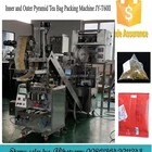 Pyramid tea bag packing machine with outer bag envelop