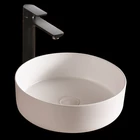 Matt White Bathroom China Vessel Sink Round Basin Custom Art Bowl W815