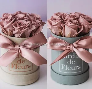 gift box round packaging luxury round flower box rose gold box