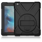 頑丈な耐衝撃シリコンスタンドホルダーハンドストラップ POS 保護カバーケースアップルの iPad 4 3 2 とショルダーストラップ