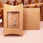 Luxury hair bundle packaging box with clear window , hair extension paper packaging pillow box for wig packaging