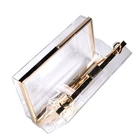 Transparent clear evening bag box suitcase acrylic clutch bag