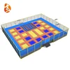 New design outdoor playground safety color trampoline park equipment with foam pit