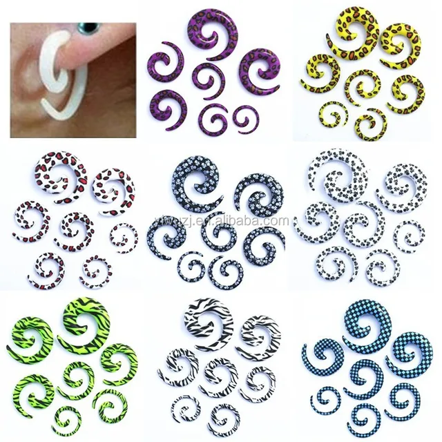 2014 Fashion Fake snail ear tunnel plug Ear Expander body piercing jewelry tapers
