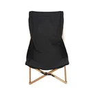 Outdoor wood folding camping chair wooden portable canvas beach mat chair canvas lounge chair
