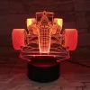 F1 Racing Car Art 3D Night Lamp Cool Night Light Children Home Decor 3D Illusion LED Lamp Gift for Children Kids Baby