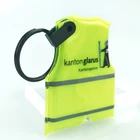 Cheap wholesale shiny clothing plastic led key holder with led light