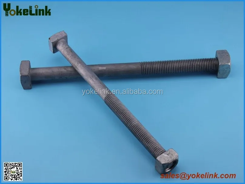 Hot dip galvanized machine bolts