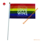 High Quality Mini Hand Waving Rainbow Flag Automatic Raise Flag Pole