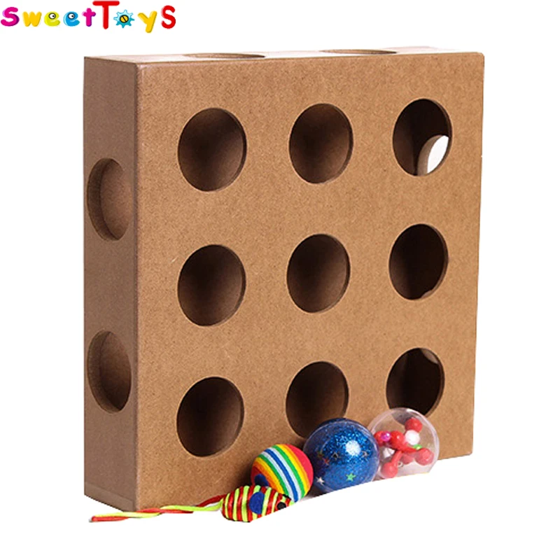 square wooden toy box