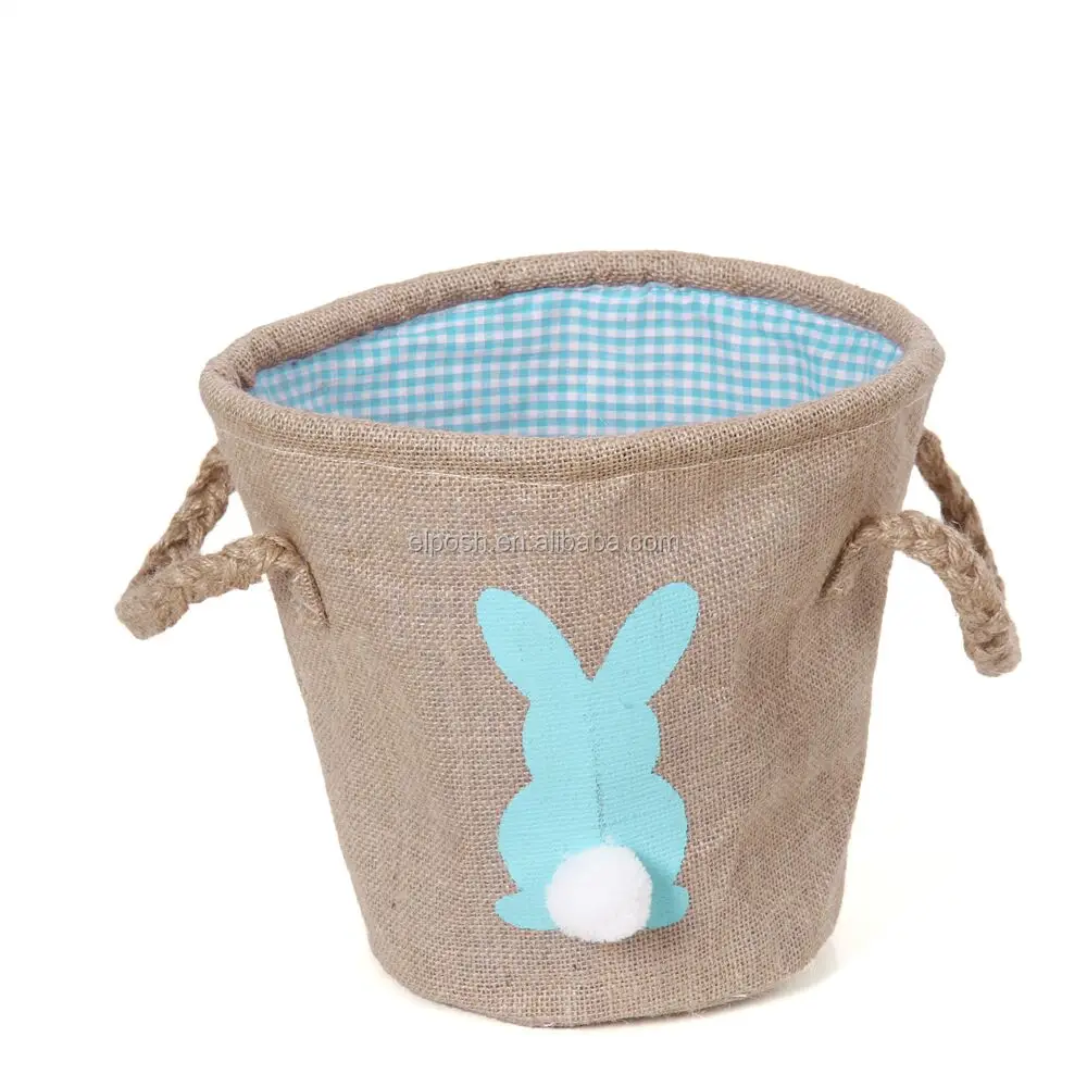 name personalized  monogrammed bunny burlap easter  basket