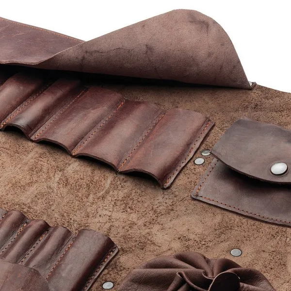 Customized Huskey Canvas zipper faux leather motorcycle motorbike Tool kit bags with waist belt for sale