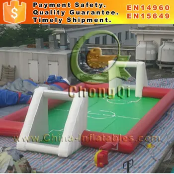 inflatable soap soccer field